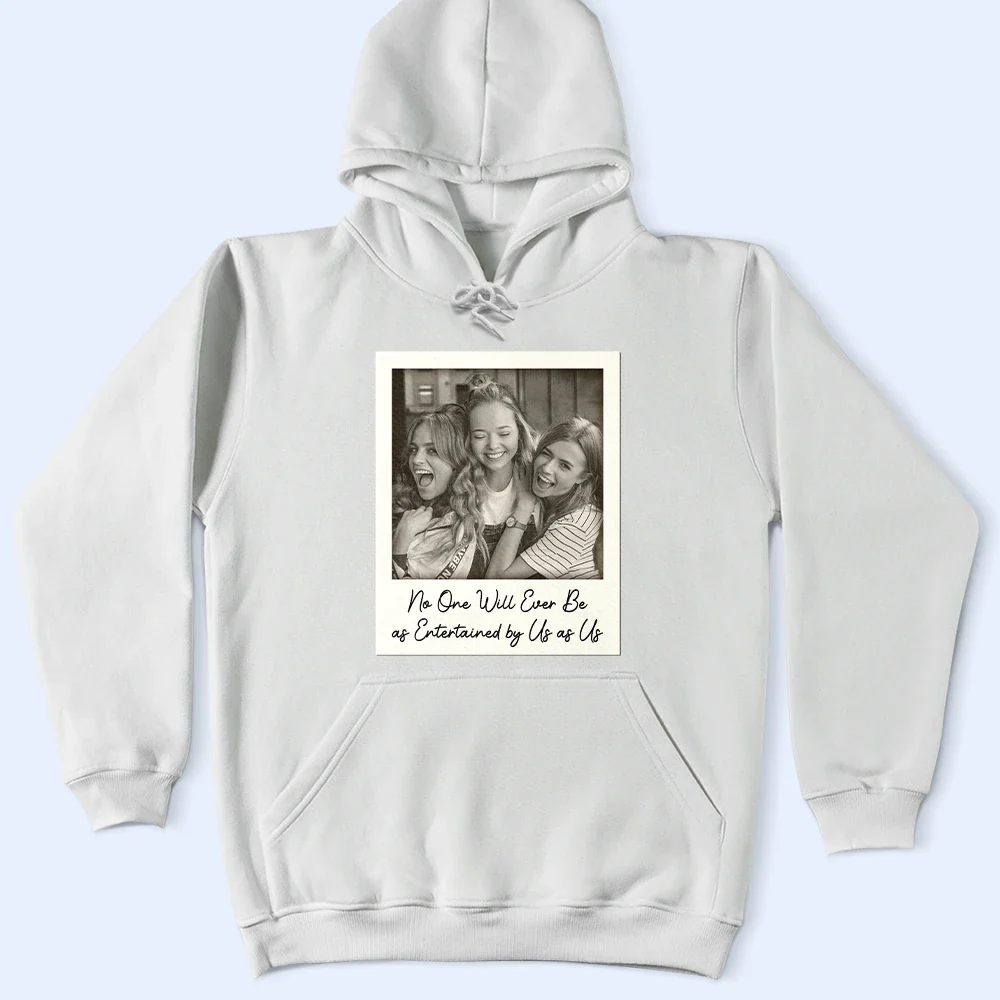Custom Photo Besties Gray Scale Right In The Throat - Personalized T Shirt - Image 4