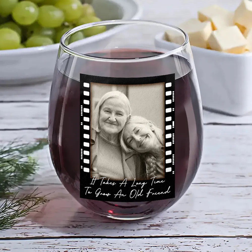 Custom Photo Besties Right In The Throat Film Roll - Personalized Stemless Wine Glass - Image 6