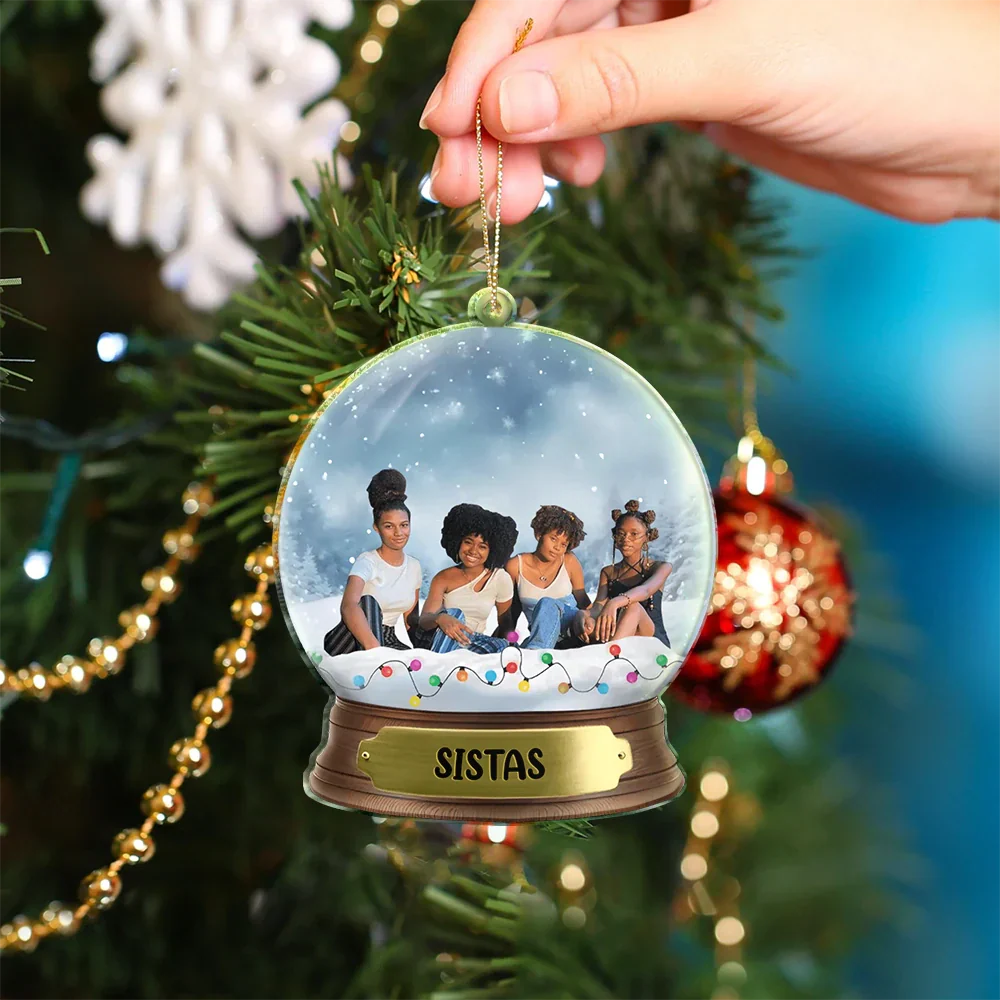 Custom Photo Besties Sister - Personalized Custom Shaped Acrylic Ornament - Image 5