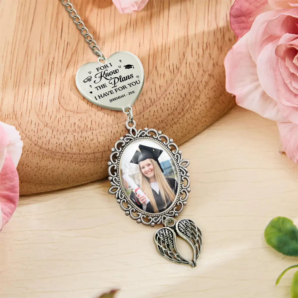 Custom Photo Bible I Chose My Path But God Ordered My Steps - Personalized Graduation Tassel Charm - Image 5