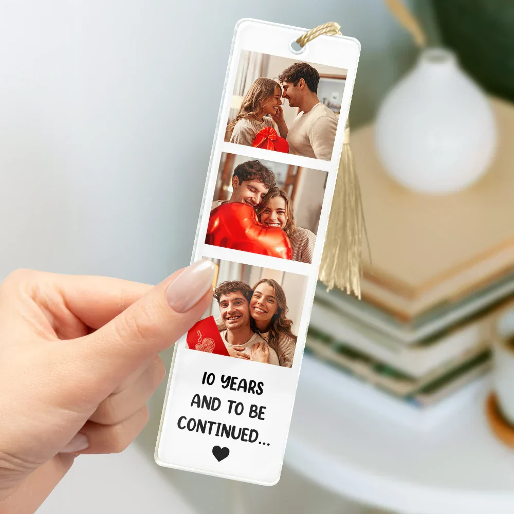Custom Photo Book Lovers Yourself, Couple, Family, Bestie - Personalized Acrylic Bookmark - Image 3