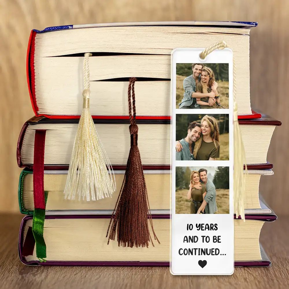 Custom Photo Book Lovers Yourself, Couple, Family, Bestie - Personalized Acrylic Bookmark - Image 4
