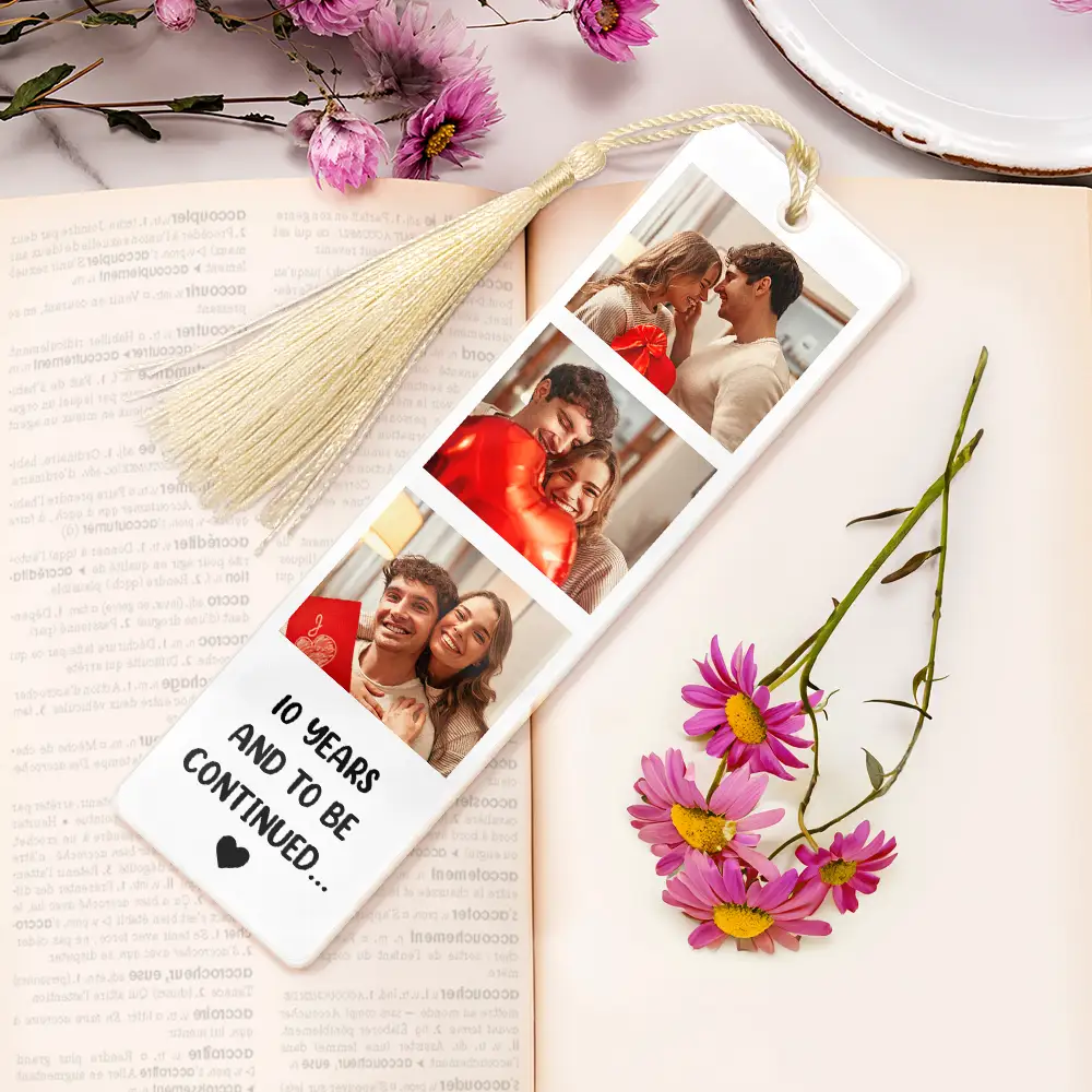 Custom Photo Book Lovers Yourself, Couple, Family, Bestie - Personalized Acrylic Bookmark - Image 6