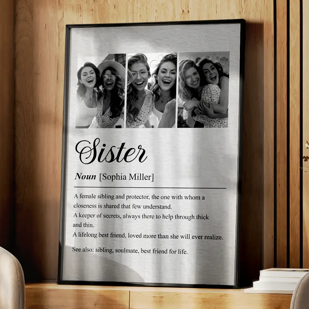 Custom Photo Brother Sister Definition - Personalized Poster - Image 4