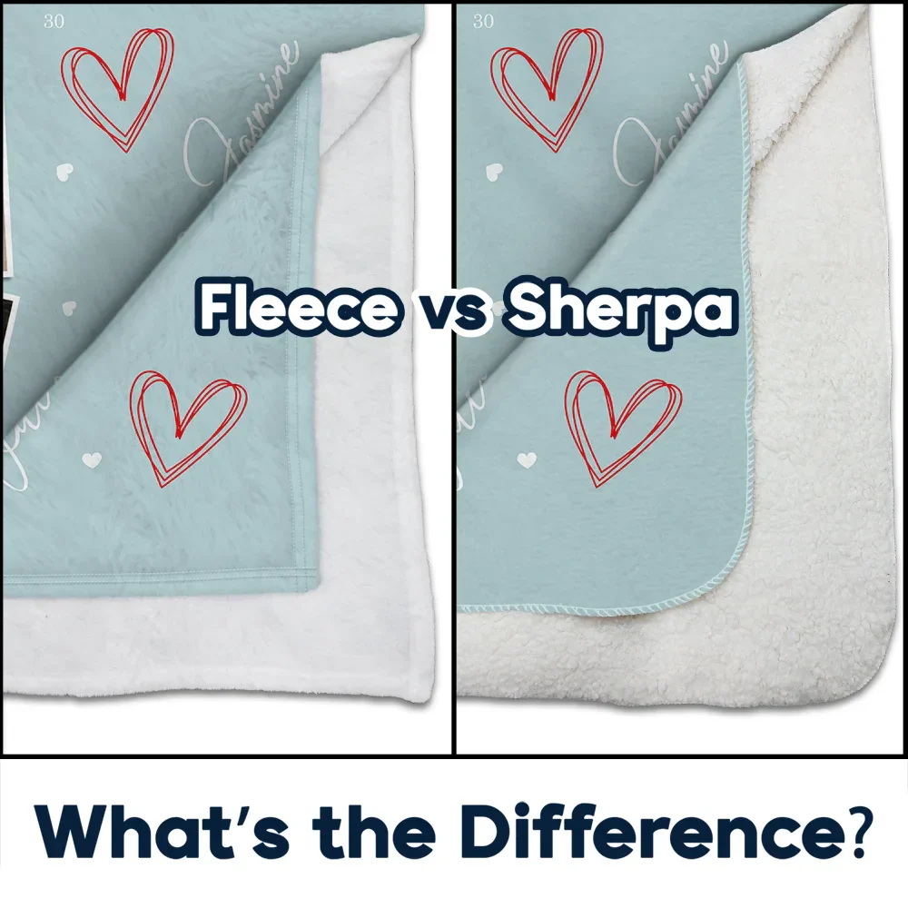 Custom Photo Calendar Couple The Day Our Journey Began - Personalized Fleece Blanket, Sherpa Blanket - Image 4