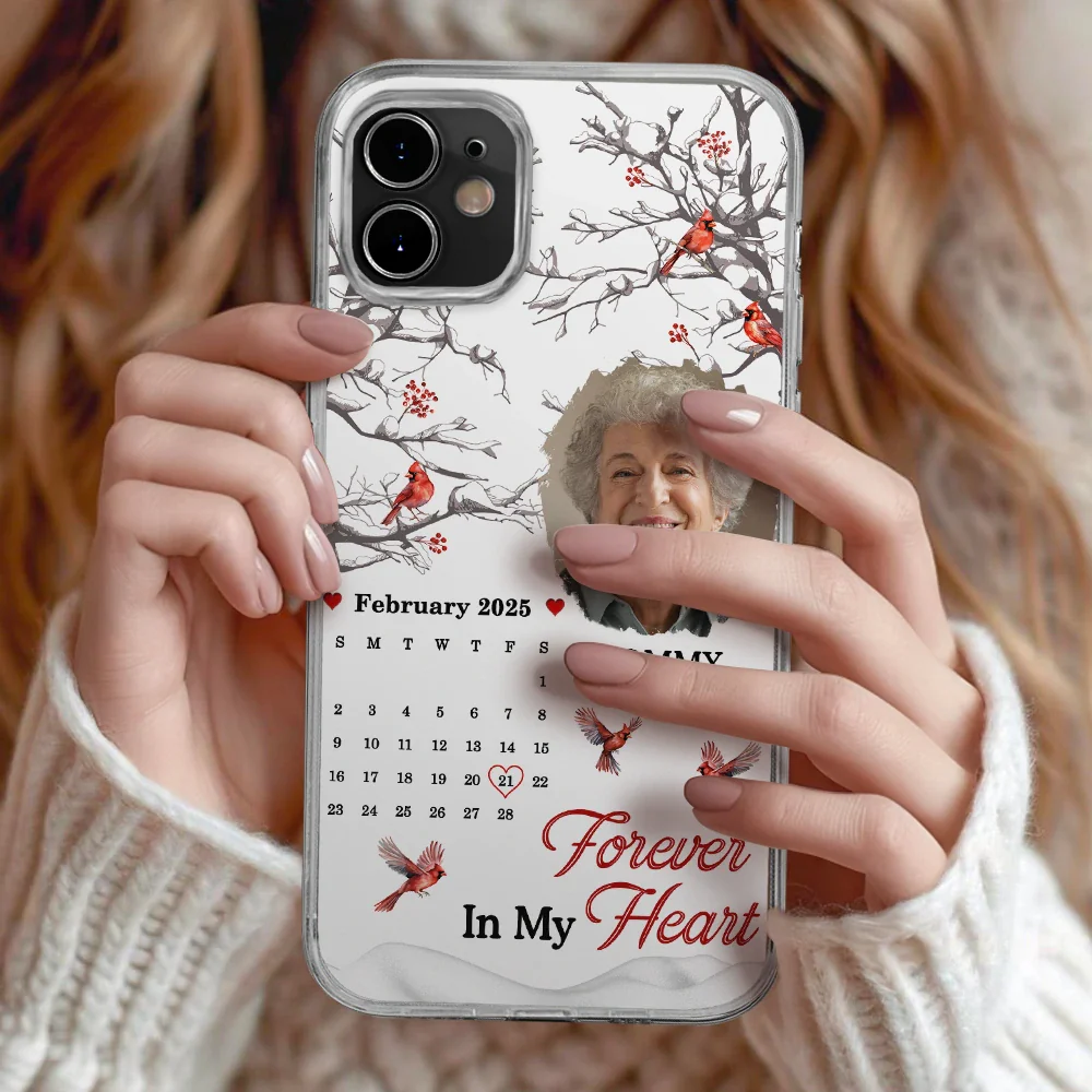 Custom Photo Calendar Memorial My Heart Changed Forever - Personalized Clear Phone Case - Image 2