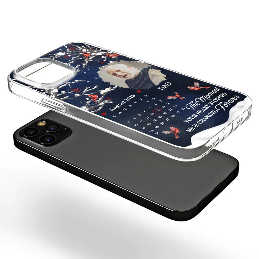 Custom Photo Calendar Memorial My Heart Changed Forever - Personalized Clear Phone Case - Image 5