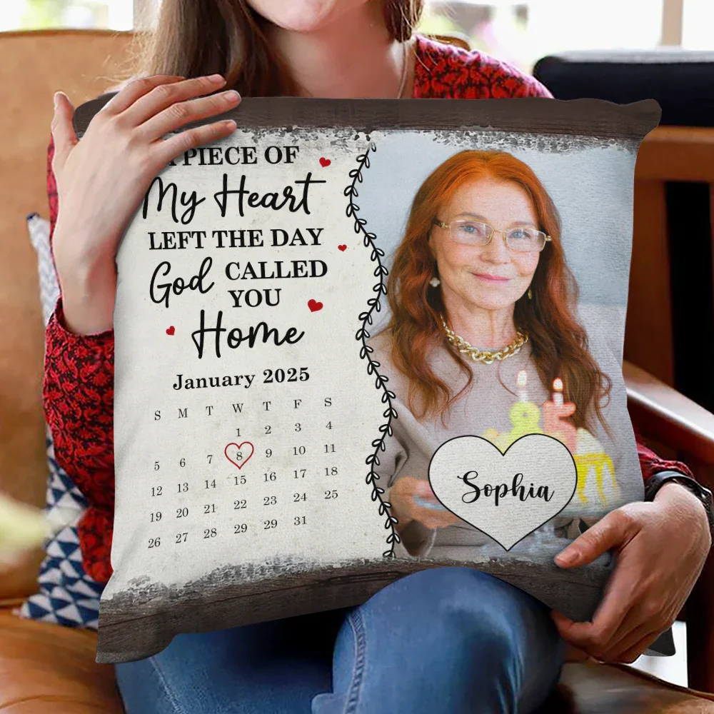 Custom Photo Calendar Not A Day Goes By That You Are Not Missed - Personalized Pillow - Image 2