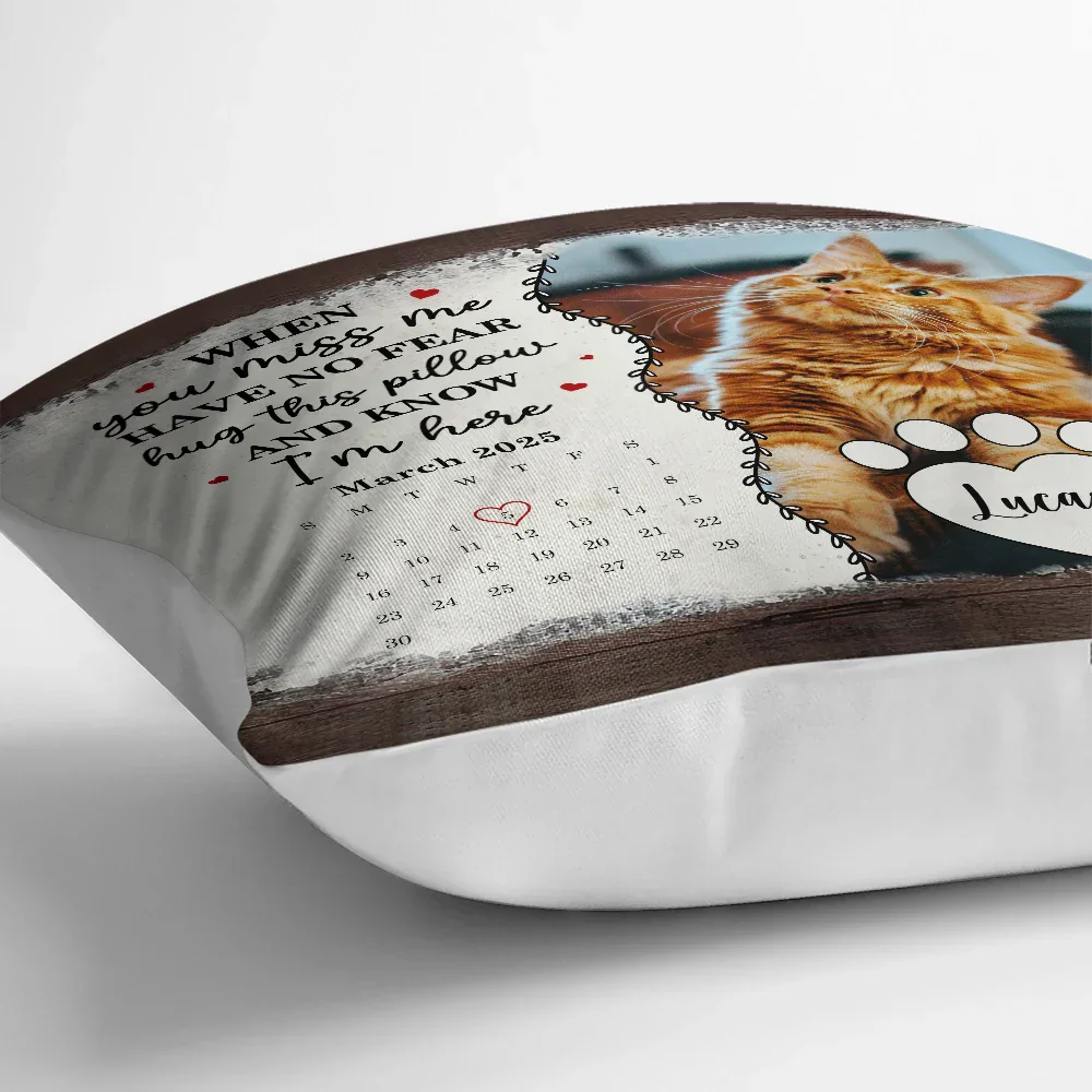 Custom Photo Calendar Not A Day Goes By That You Are Not Missed - Personalized Pillow - Image 3
