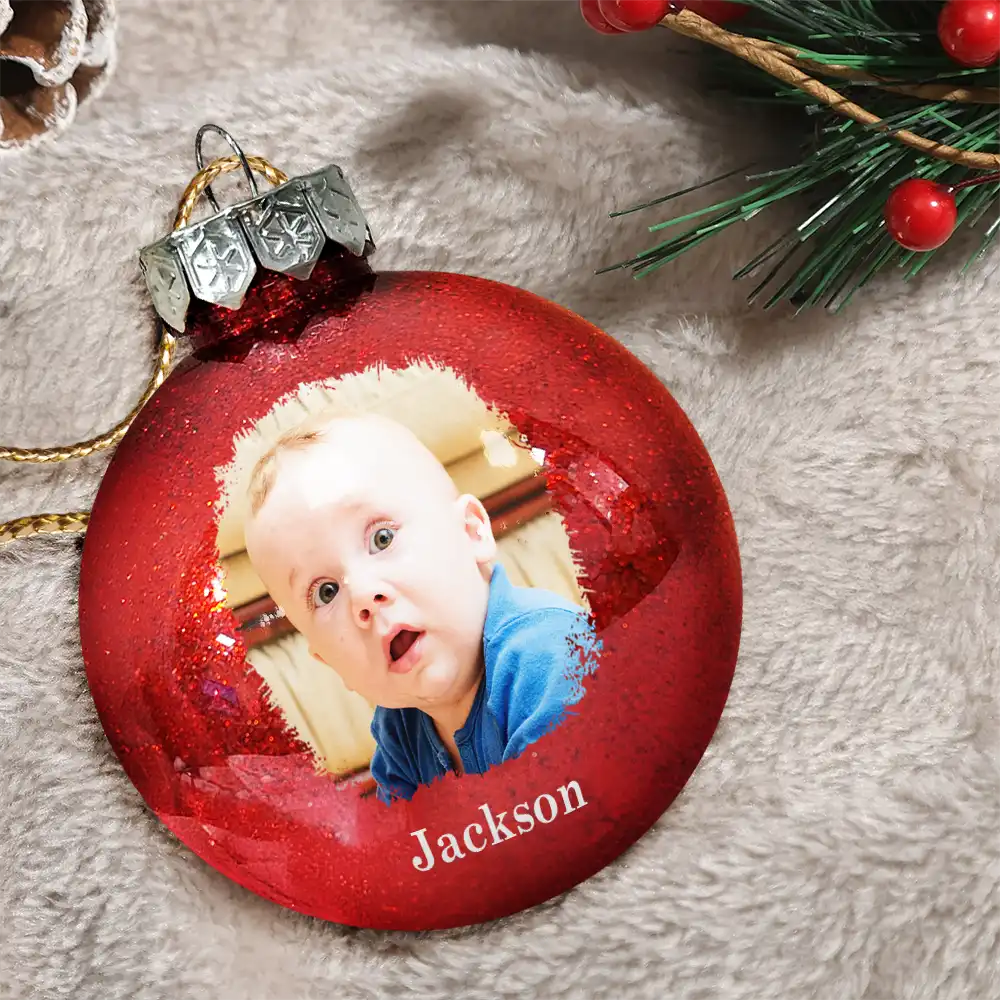 Custom Photo Calendar The Day You Became My Mommy Daddy - Personalized Ball Ornament - Image 3