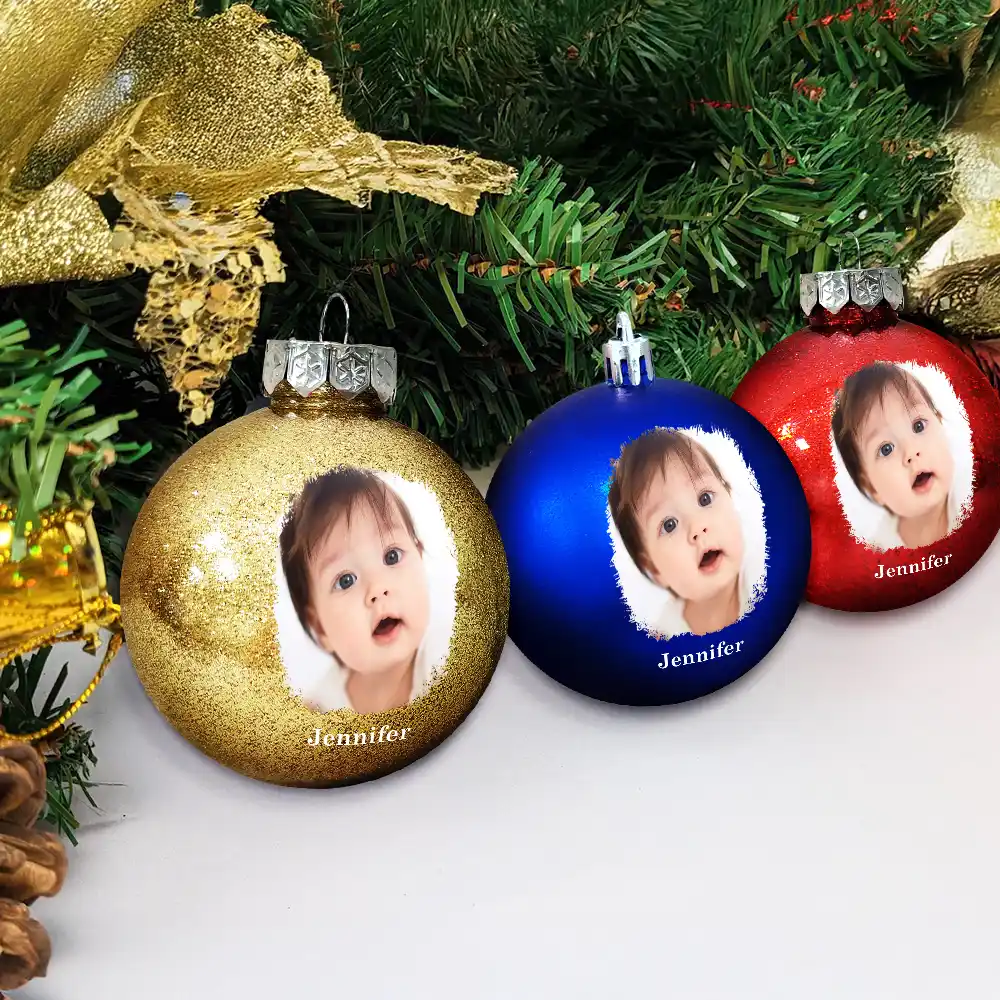 Custom Photo Calendar The Day You Became My Mommy Daddy - Personalized Ball Ornament - Image 4