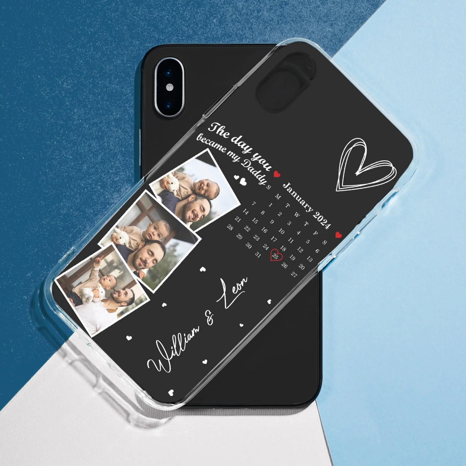 Custom Photo Calendar The Day You Became My Mommy - Gift For Mother - Personalized Clear Phone Case - Image 5