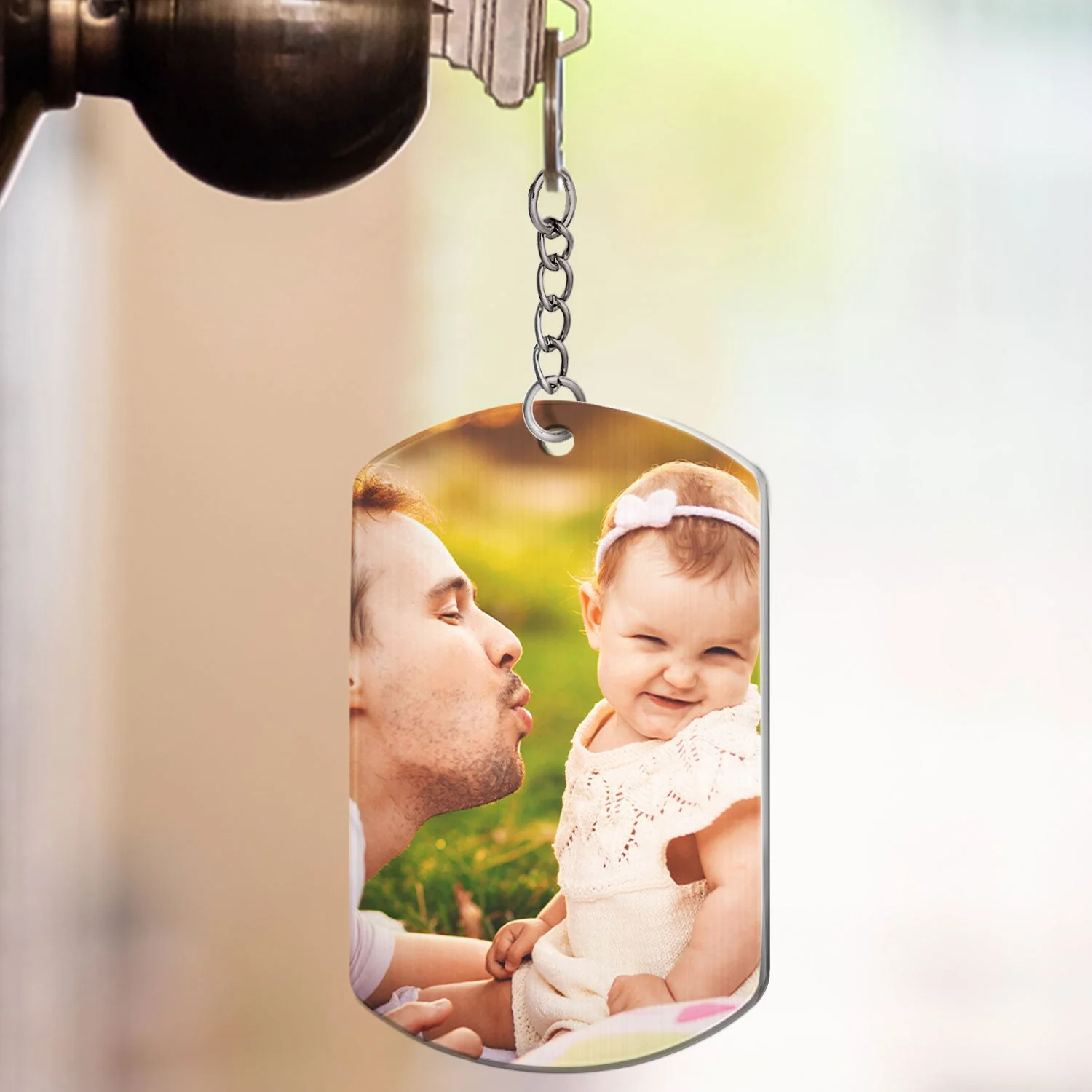 Custom Photo Calendar The Moment You Became - Gift For Mother, Father - Personalized Aluminum Keychain - Image 3