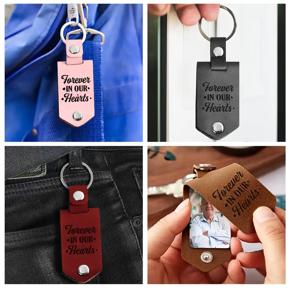Custom Photo Calendar The Moment Your Heart Stopped - Personalized Leather Photo Keychain - Image 7
