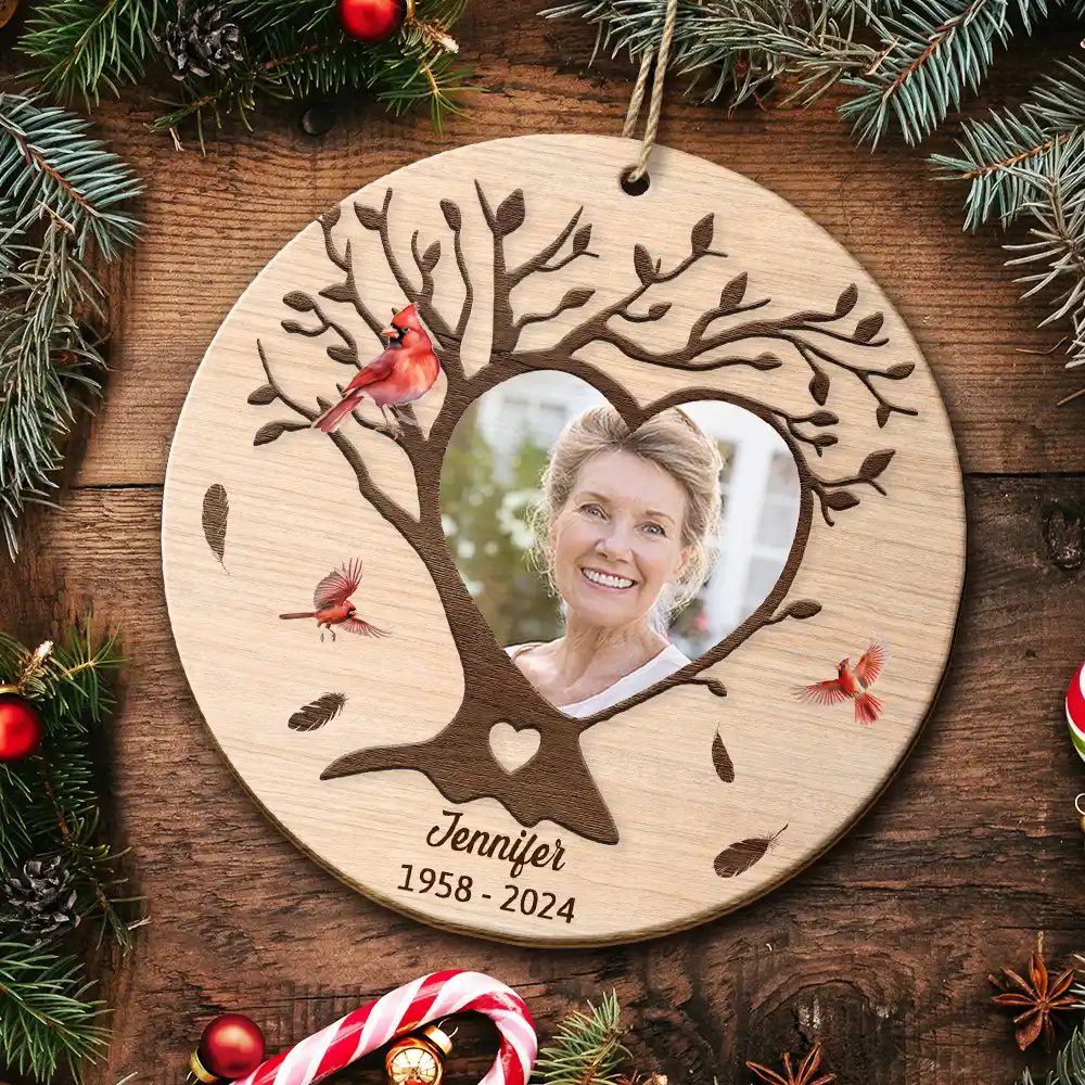 Custom Photo Calendar The Moment Your Heart Stopped - Personalized Wooden Ornament Print 2 Sides - Image 5