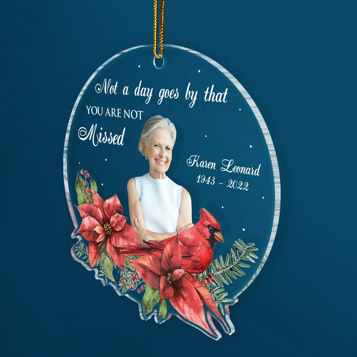 Custom Photo Cardinals I'm Always With You - Memorial Gift - Personalized Custom Shaped Acrylic Ornament - Image 3