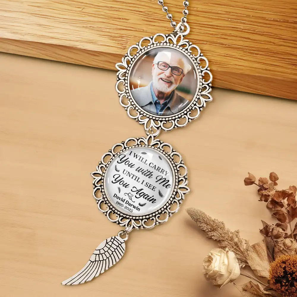 Custom Photo Carry You With Me Until I See You Again - Personalized Photo Pendant Charm - Image 4
