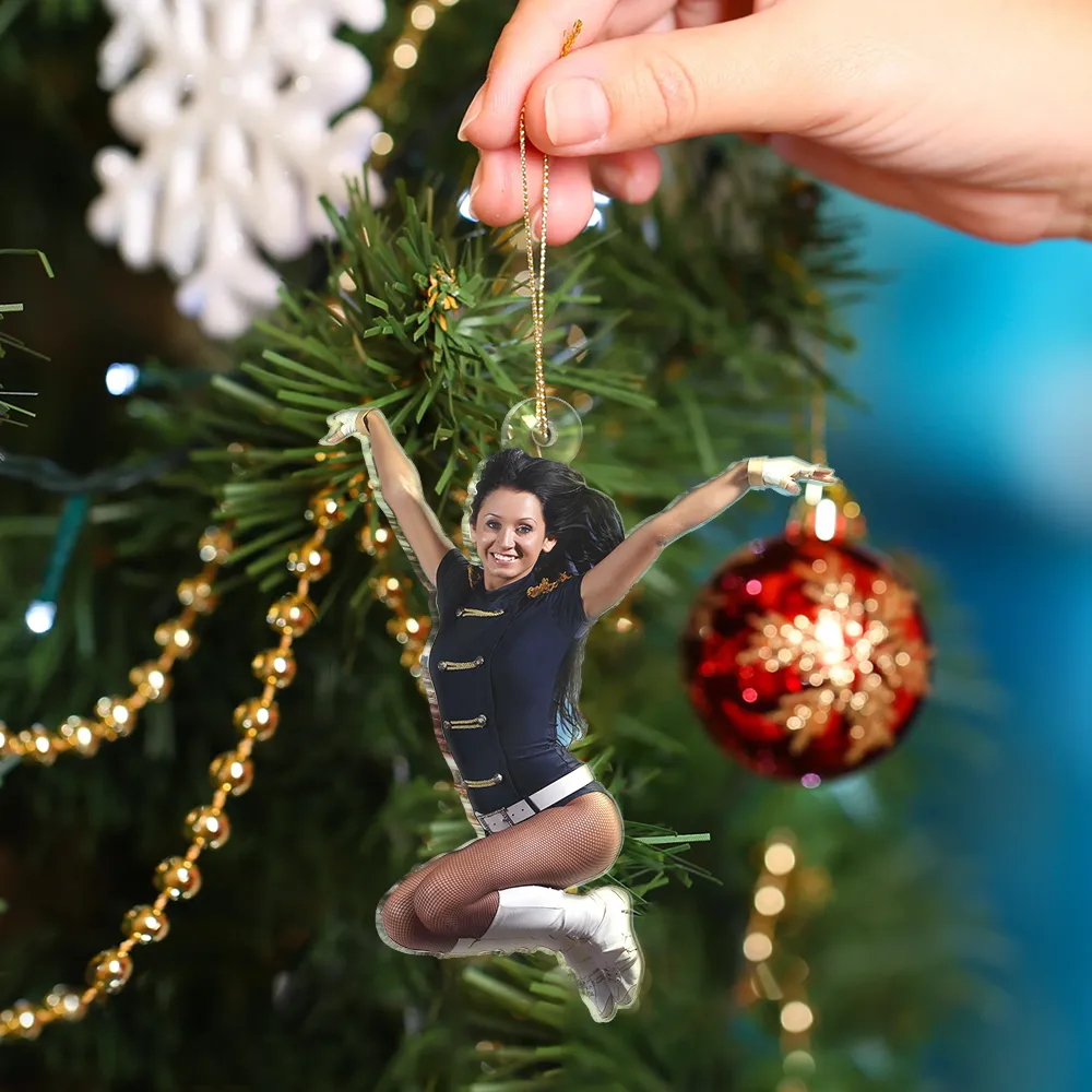 Custom Photo Cheerleader Christmas Decorations - Personalized Acrylic Photo Ornament - Image 5
