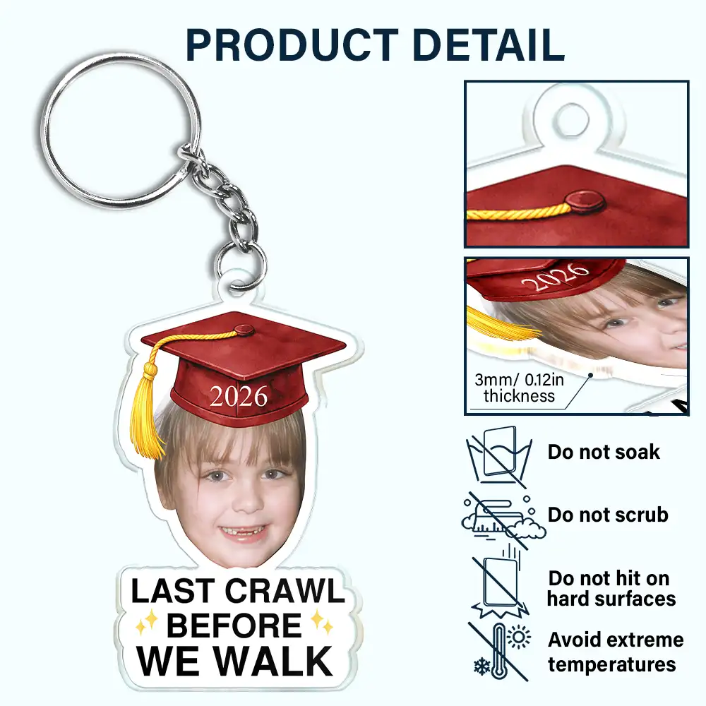 Custom Photo Childhood Look Who's Graduated - Personalized Acrylic Keychain - Image 7