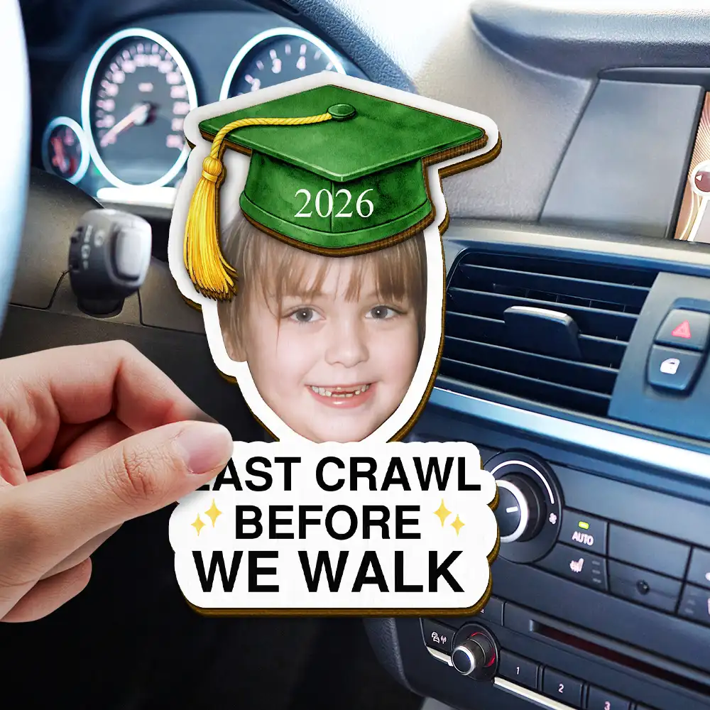Custom Photo Childhood Look Who's Graduated - Personalized Custom Shaped Car Visor Clip - Image 4