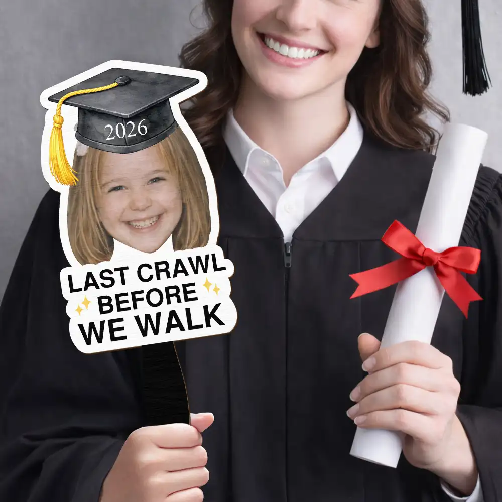 Custom Photo Childhood Look Who's Graduated - Personalized Graduation Handheld Fan - Image 8