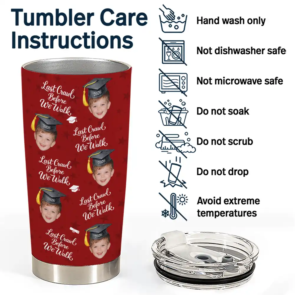 Custom Photo Childhood Look Who's Graduated - Personalized Tumbler - Image 6