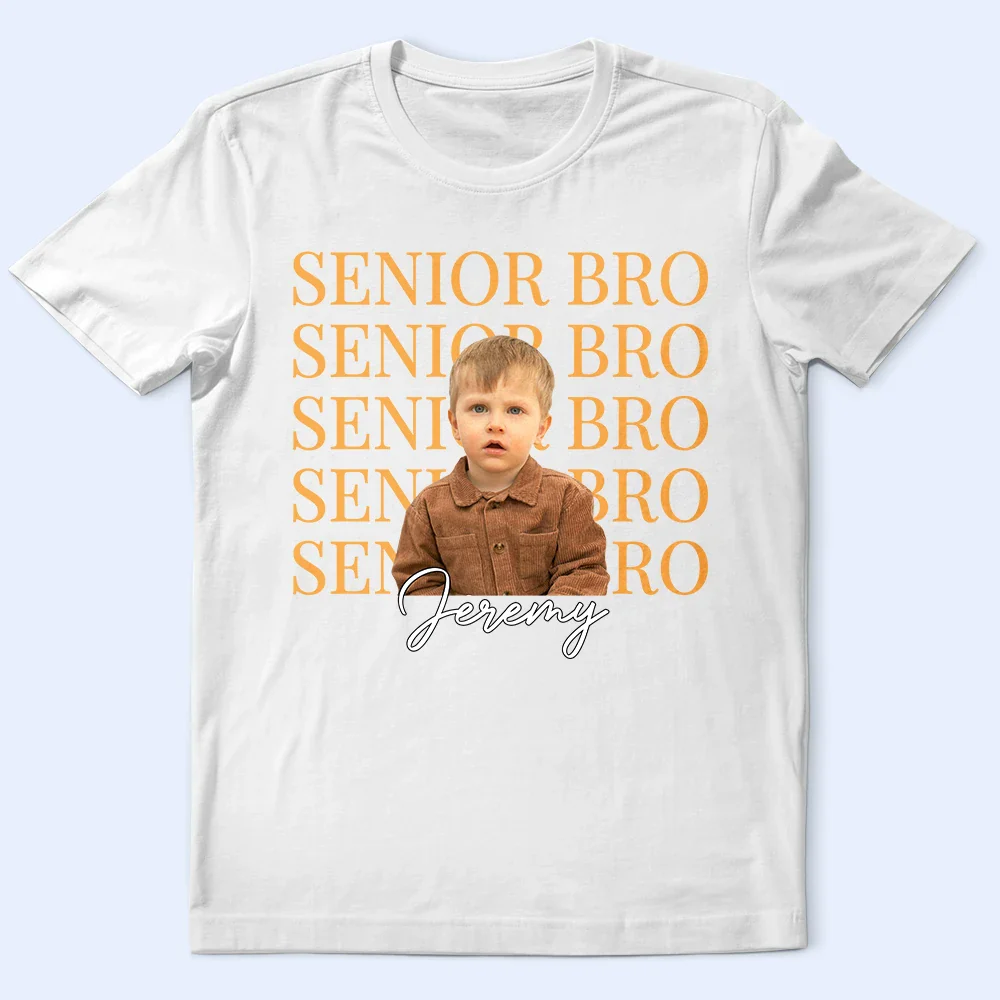 Custom Photo Childhood Senior Mom - Personalized T Shirt - Image 3