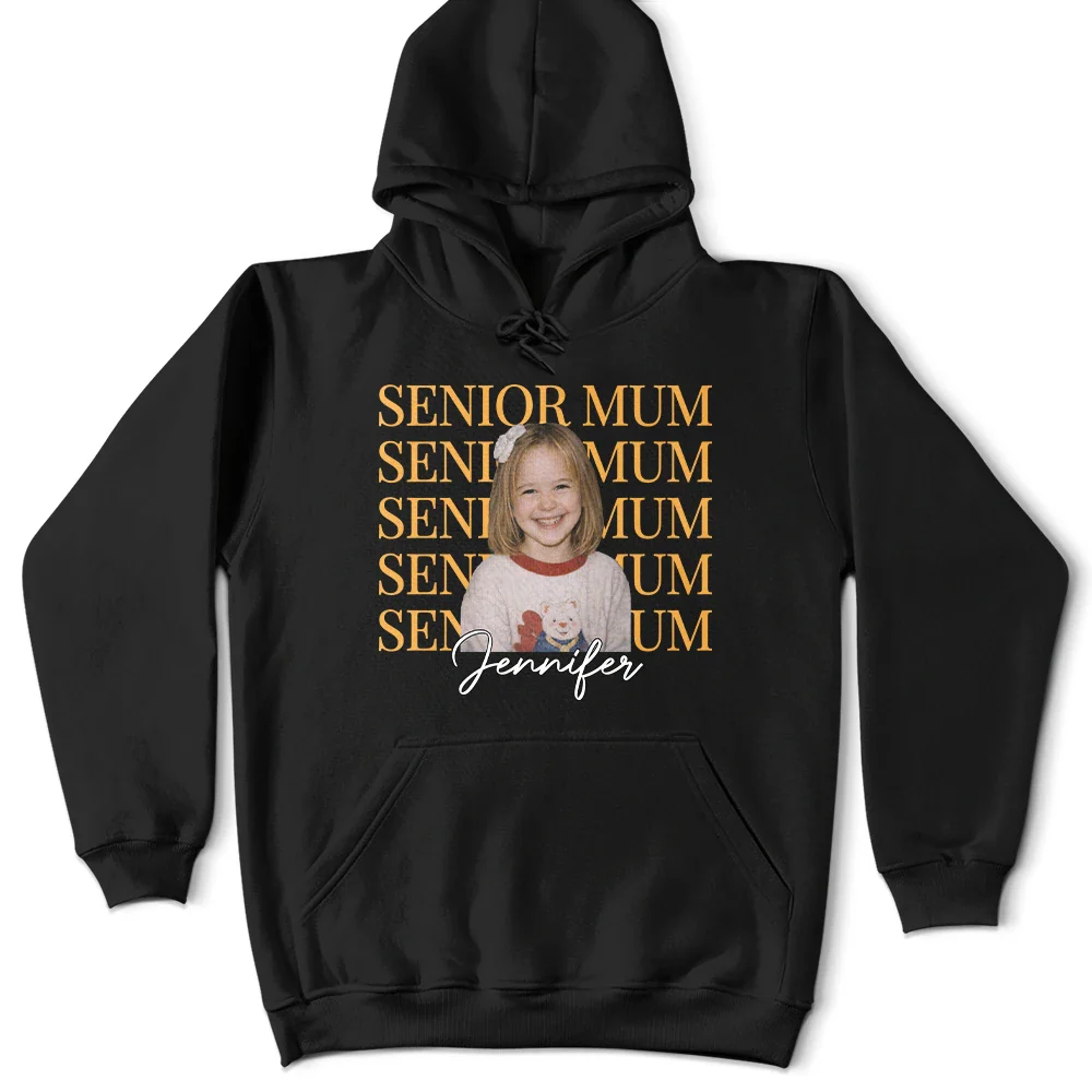 Custom Photo Childhood Senior Mom - Personalized T Shirt - Image 7