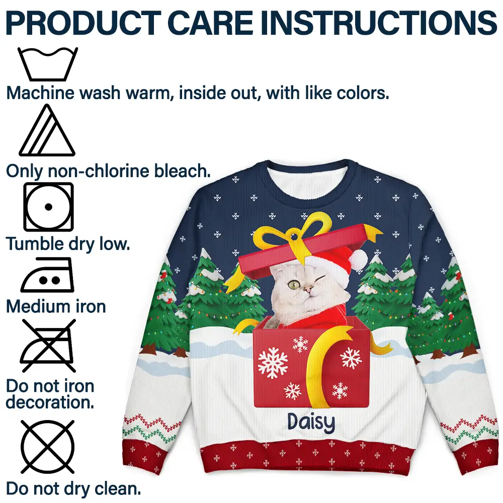 Custom Photo Christmas Present - Personalized Unisex Ugly Sweater - Image 8