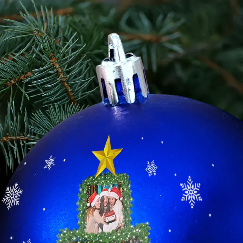 Custom Photo Christmas Tree - Personalized Ball Ornament - Image 5