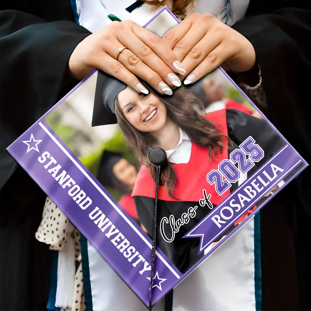 Custom Photo Class Of For Grad - Personalized Graduation Cap Topper - Image 4