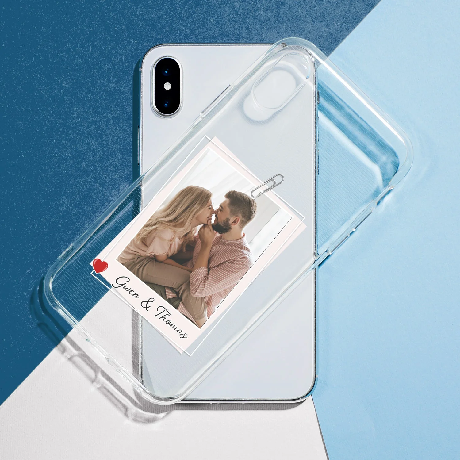 Custom Photo Clear Couple Family - Gift For Couples, Family, Yourself - Personalized Clear Phone Case - Image 5