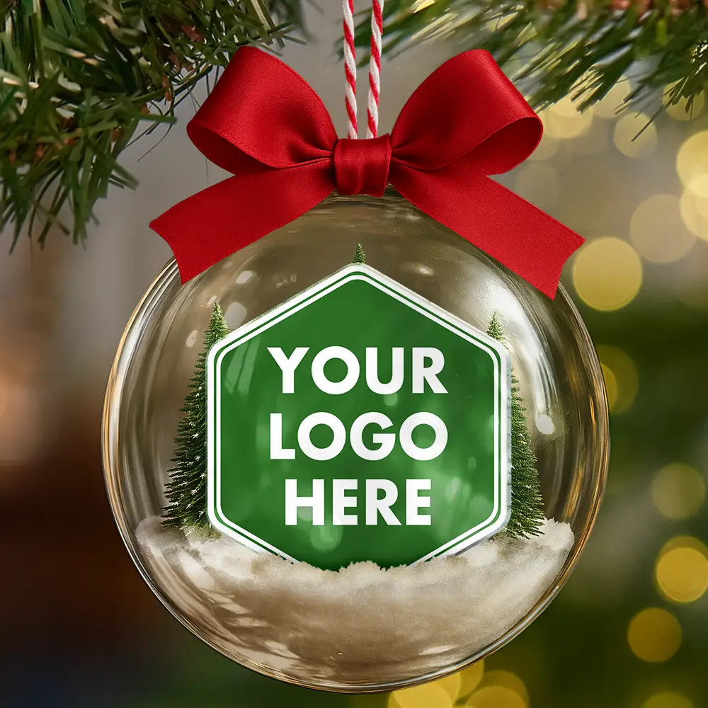 Custom Photo Company Corporate Team Club Logo - Personalized 3D Acrylic Ball Ornament - Image 6