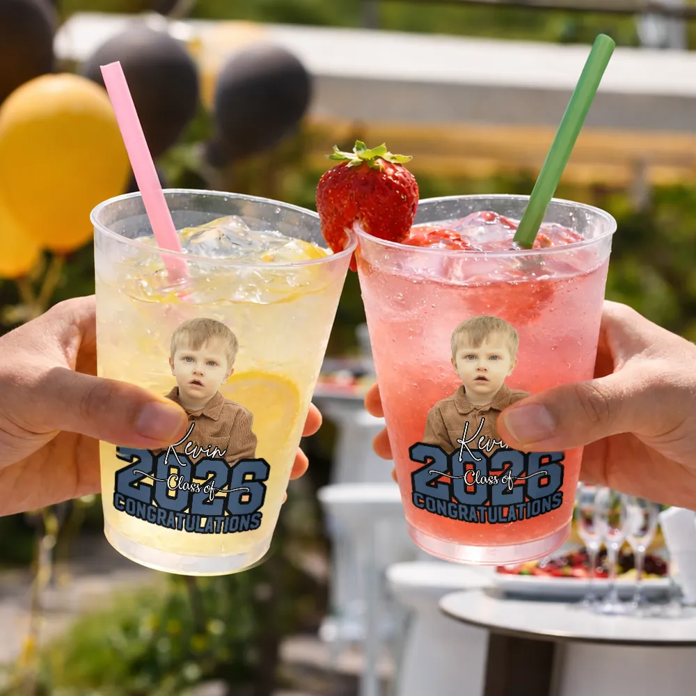 Custom Photo Congrats Grad Senior - Personalized Frosted Cups - Image 4