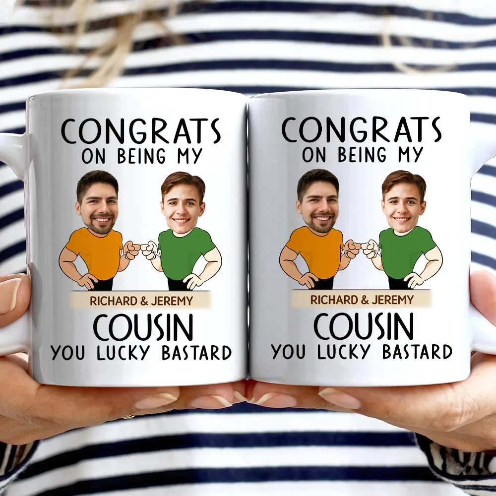Custom Photo Congrats On Being My Brother You Lucky Man Funny Friend - Personalized Mug - Image 3