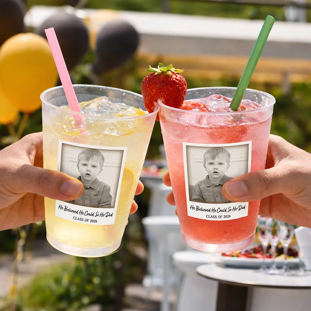Custom Photo Congratulations Graduate Vintage - Personalized Frosted Cups - Image 4
