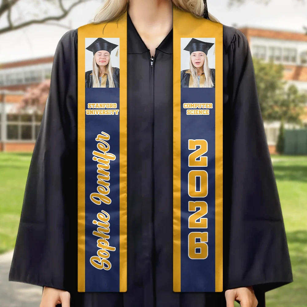 Custom Photo Congratulations Graduates - Graduation Gift - Personalized Stoles - Image 2