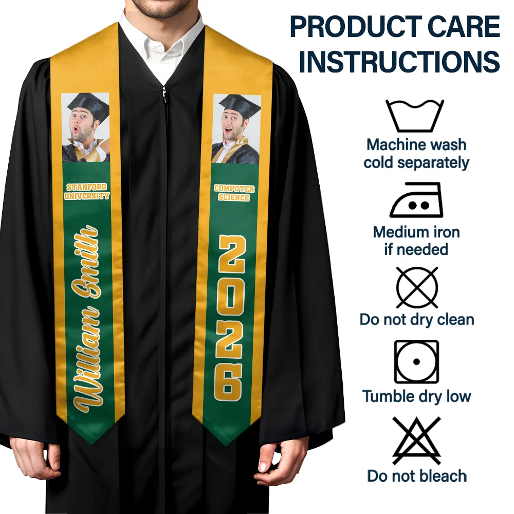 Custom Photo Congratulations Graduates - Graduation Gift - Personalized Stoles - Image 6