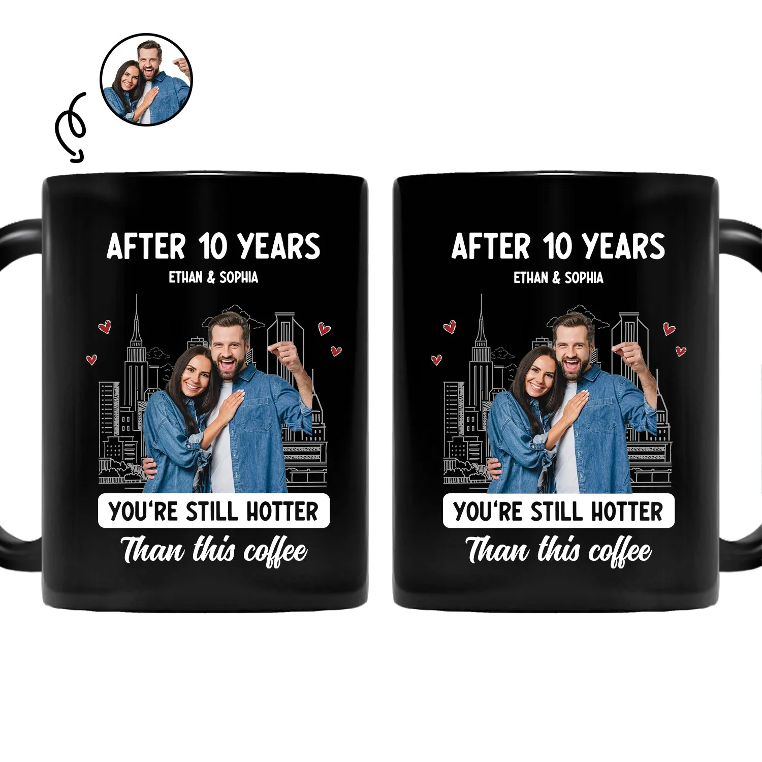 Custom Photo Couple After Years Hotter Than This Coffee - Gift For Couples - Personalized Mug - Image 2