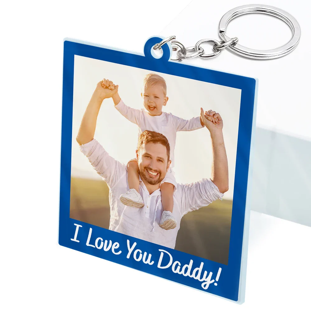 Custom Photo Couple Bestie Sister Family - Personalized Acrylic Keychain - Image 2