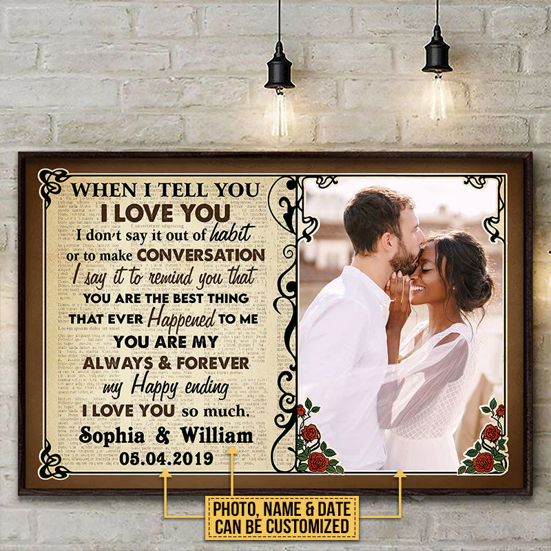 Custom Photo Couple Husband Wife When I Say Photo Gift Custom Poster, Wedding Gift, Anniversary, Wall Pictures, Wall Art, Wall Decor - Image 3