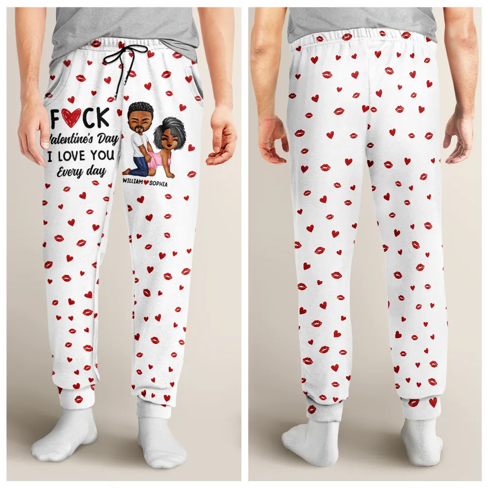 Custom Photo Couple I Love You Every Day - Personalized Pajama Pants - Image 5