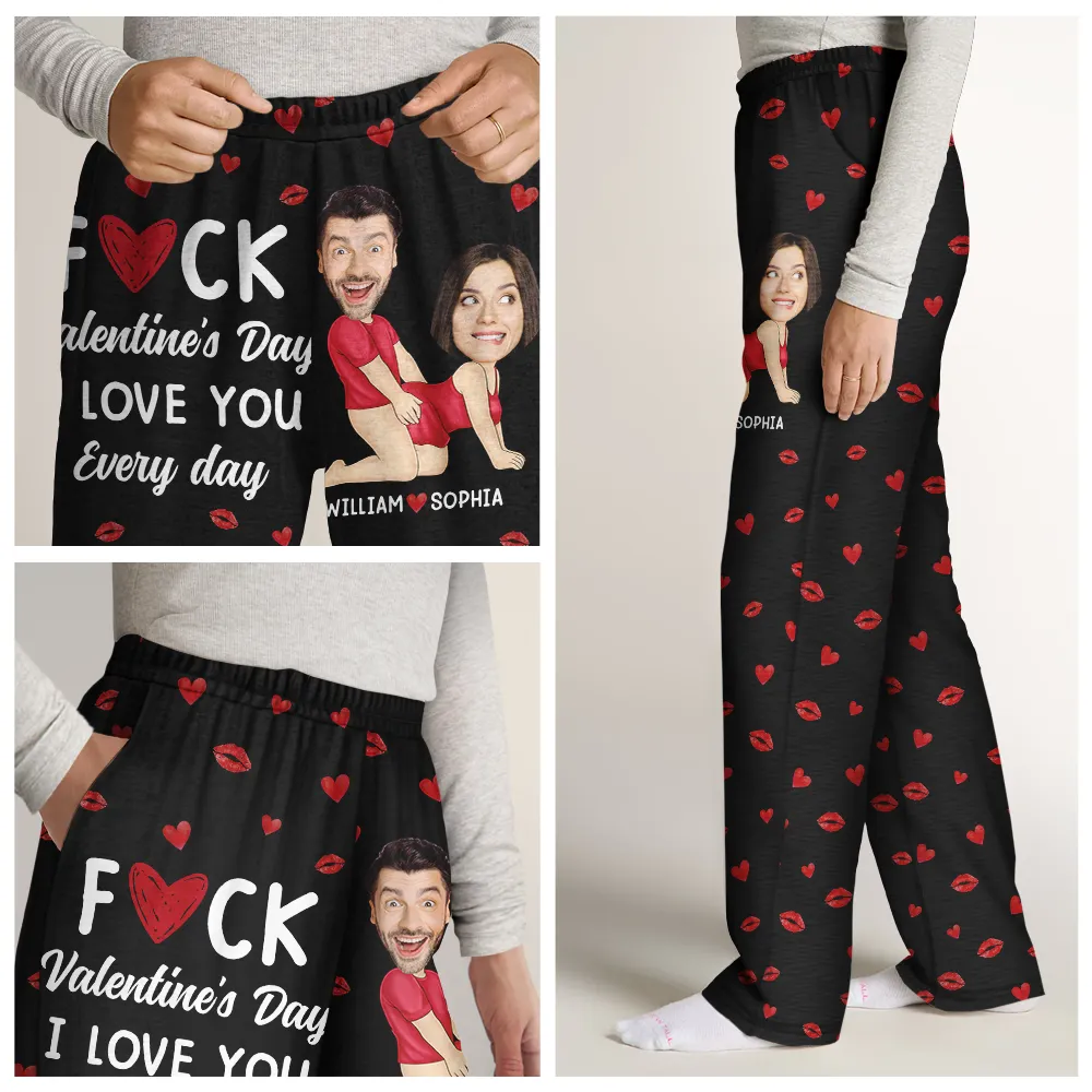 Custom Photo Couple I Love You Every Day - Personalized Pajama Pants - Image 8