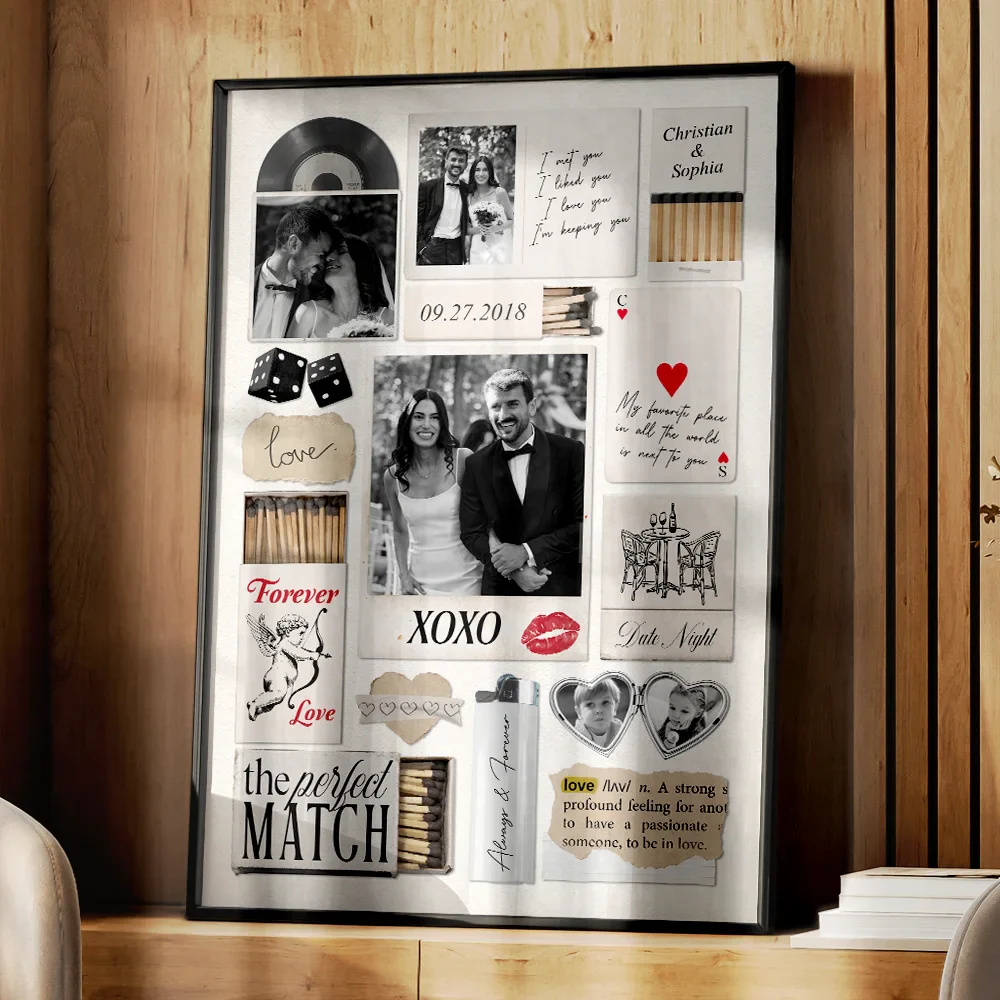 Custom Photo Couple Love Journey Matchbox Inspired - Personalized Poster - Image 4