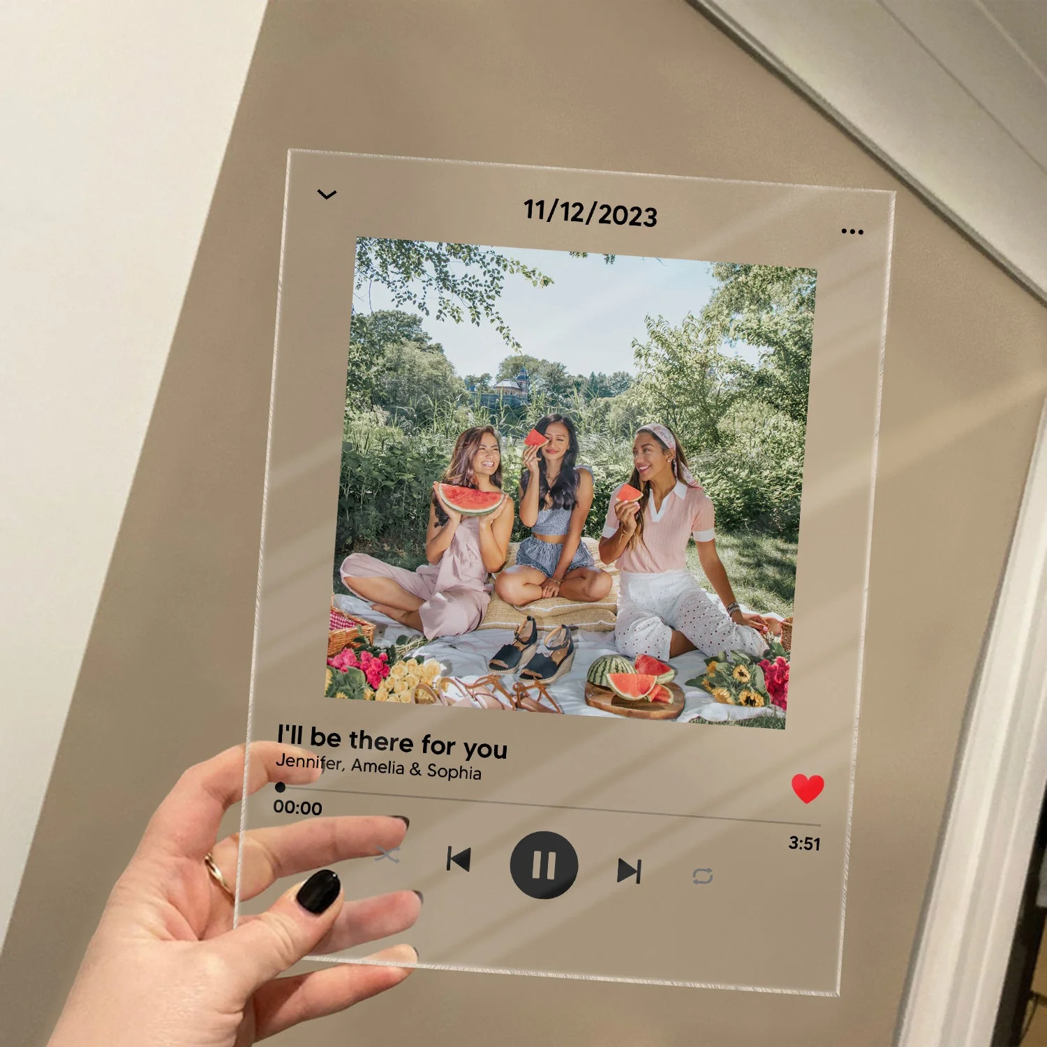 Custom Photo Couple Love Song - Gift For Couples - Personalized Vertical Rectangle Acrylic Plaque - Image 5