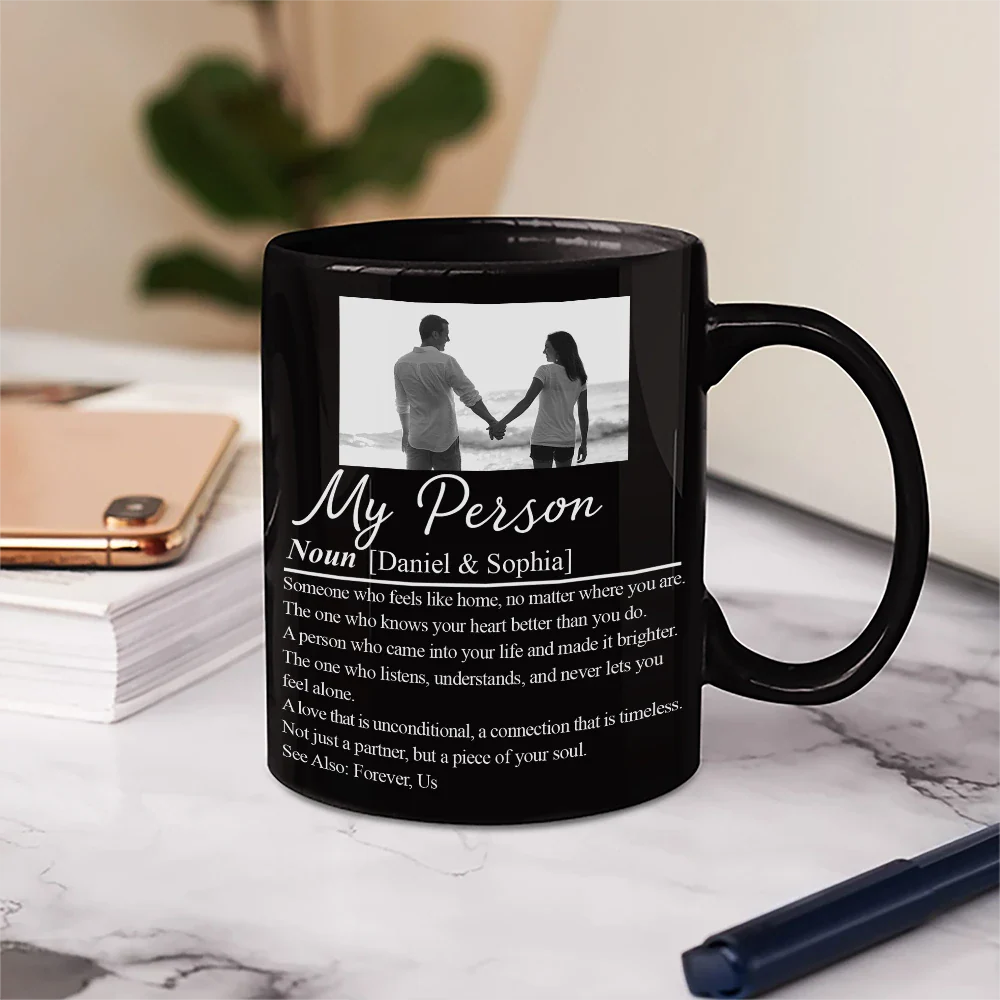 Custom Photo Couple My Person Definition - Personalized Mug - Image 5