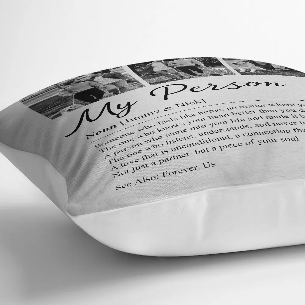 Custom Photo Couple My Person Definition - Personalized Pillow - Image 3