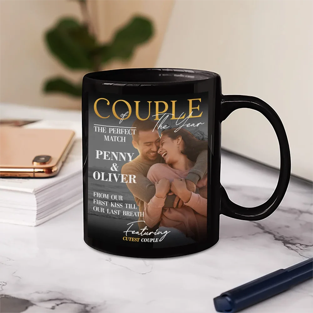 Custom Photo Couple Of The Year Magazine Greatest Love Story - Personalized Mug - Image 6