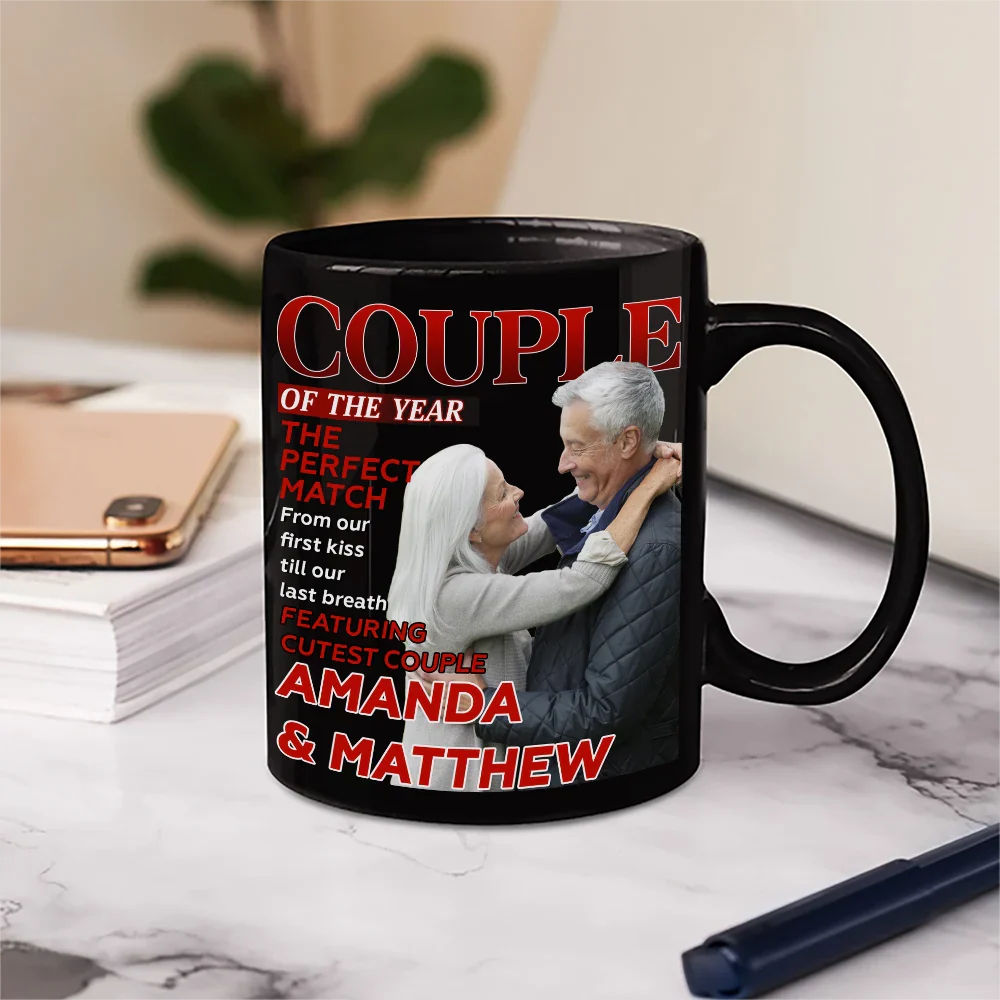 Custom Photo Couple Of The Year Magazine - Personalized Mug - Image 6