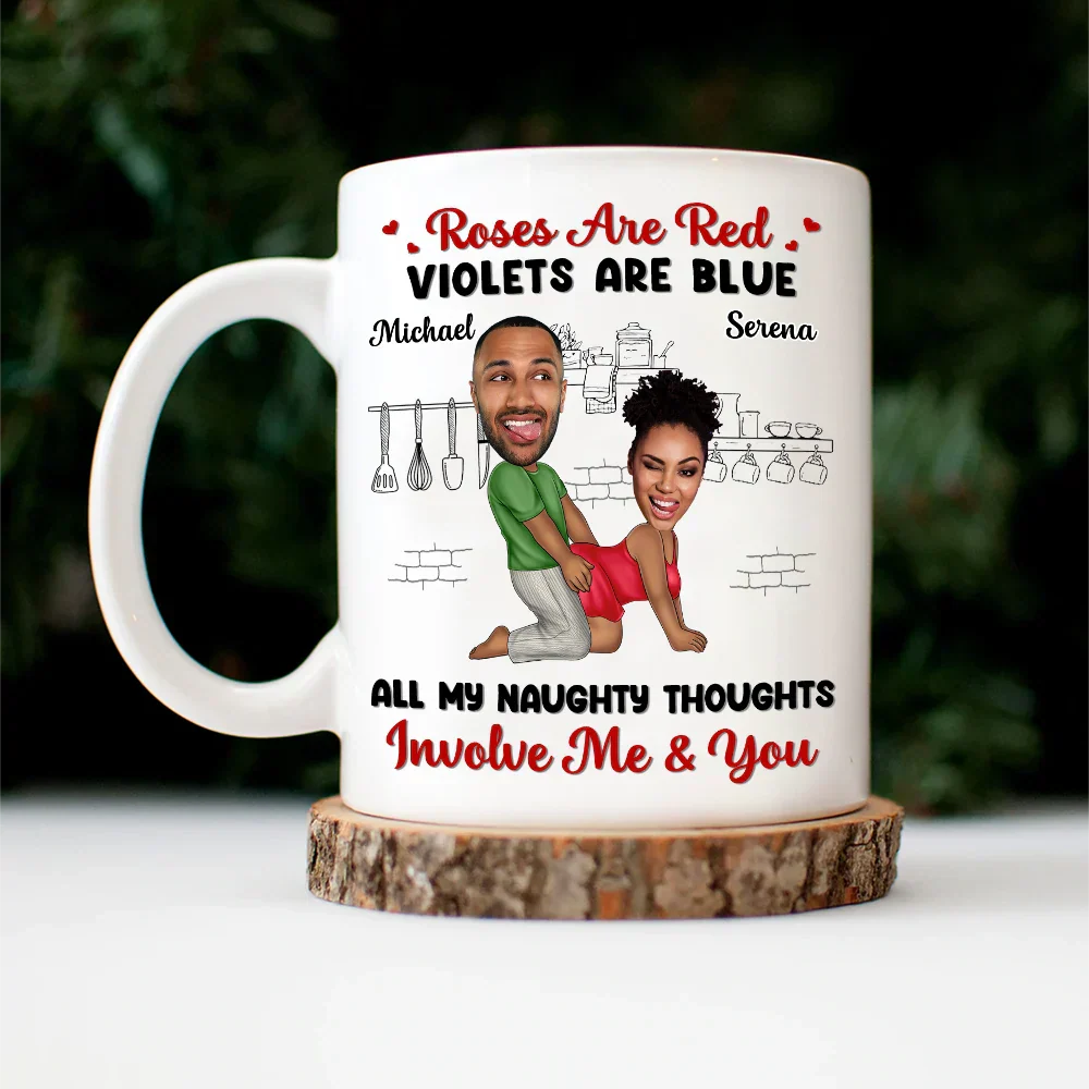 Custom Photo Couple Roses Are Red The Morning Is Foggy - Personalized Mug - Image 5